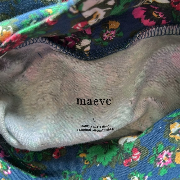 Maeve The Hailey Printed Long-Sleeve
Turtleneck Top Blue Floral Shirt Sz L NEW - Picture 7 of 11